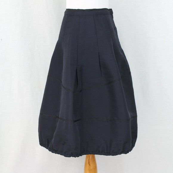 TRELISE COOPER Skirts Trelise Cooper Black Silk Midi Poofy Bubble